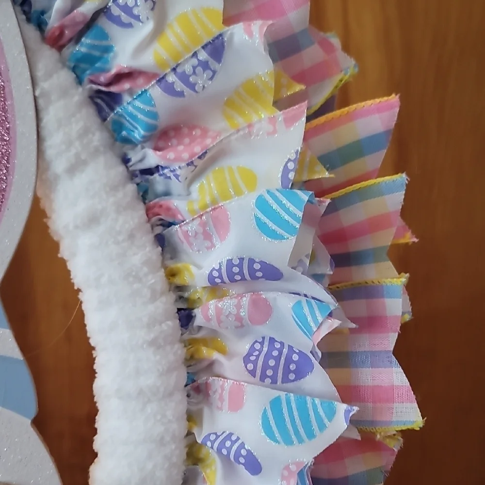 Easter Bunny Wreath with Pastel Colors